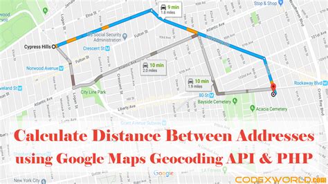 google maps driving distance.